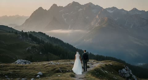 Hochzeit in den Alpen: Planung, Bergluft & alpine Bräuche